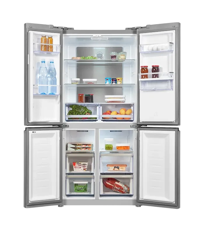 Exquisit MD430-100-WS-200E French Door Kühlschrank 430L Inoxlook Anthrazit NoFrost