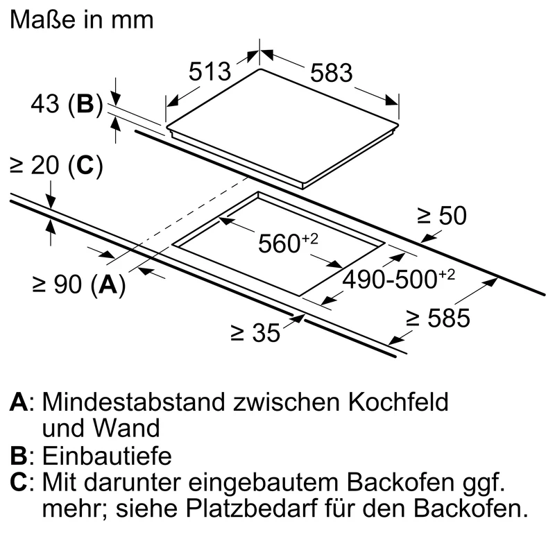 Bosch MKH63SP2 Exclusiv Herd-Set Backofen mit Cerankochfeld Edelstahl
