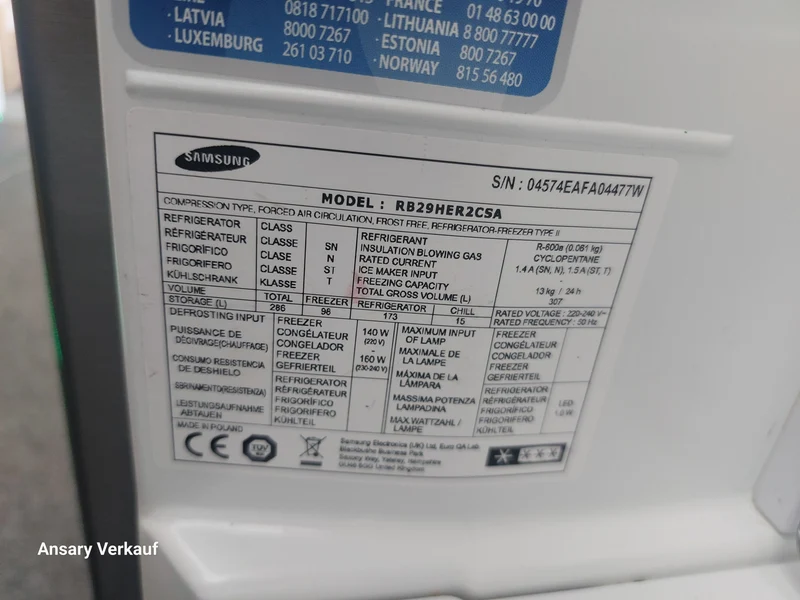 **GEBRAUCHT** SAMSUNG Kühl und Gefrierkombination RB29HER2CSA