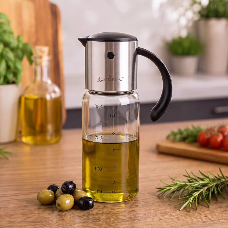 Öl- oder Essigflasche mit automatischer Öffnung Rosmarino GravityPour – 300 ml
