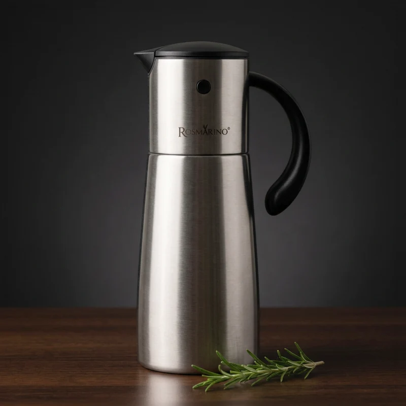 Edelstahl-Öl- oder Essigflasche mit automatischer Öffnung Rosmarino GravityPour – 500 ml