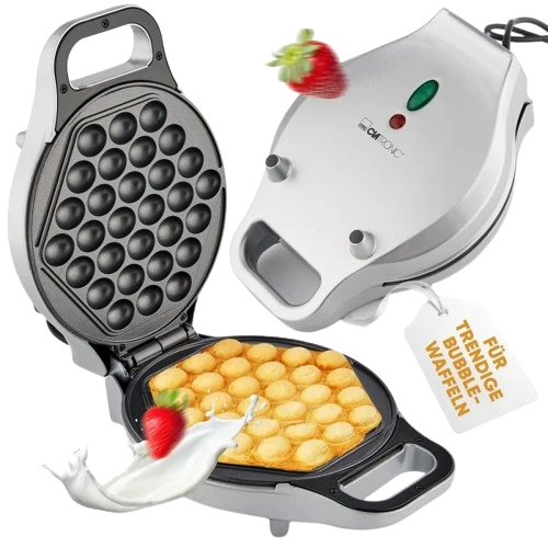 Clatronic Waffelautomat WA 3772 Silber Antihaftbeschichtet