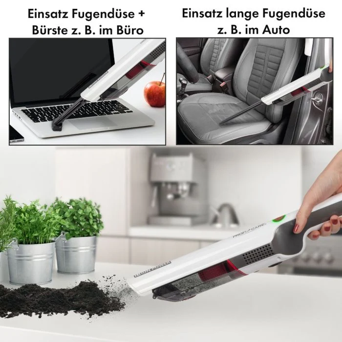 ProfiCare Akkusauger PC-AKS 3102 Weiß/Anthrazit Nass-/Trockensauger