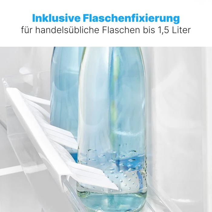Bomann KS 2184.1 Kühlschrank mit Gefrierfach 206L Edelstahl-Optik EEK E