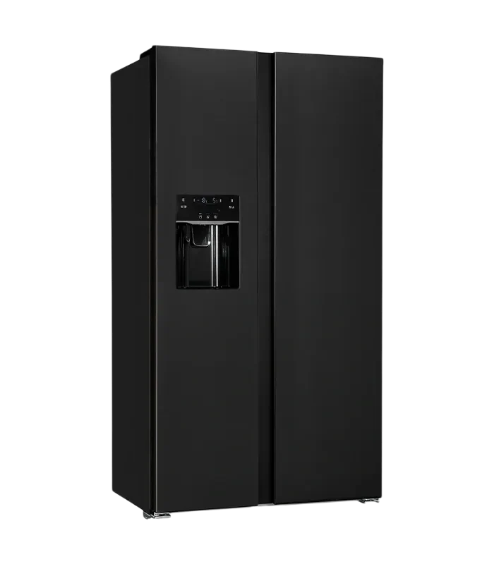 Exquisit SBS520-CF-040E Side-by-Side Kühlschrank 520L Inoxlook Anthrazit NoFrost
