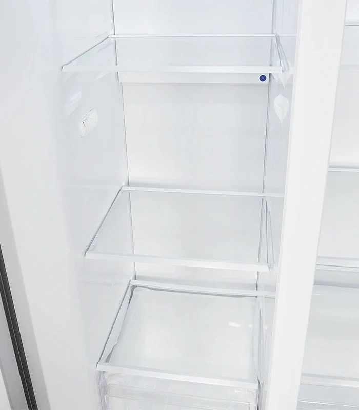 Exquisit SBS520-CF-040E Side-by-Side Kühlschrank 520L Inoxlook Anthrazit NoFrost