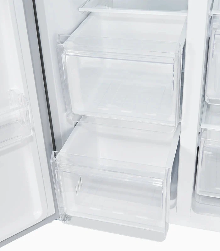 Exquisit SBS520-CF-040E Side-by-Side Kühlschrank 520L Inoxlook Anthrazit NoFrost