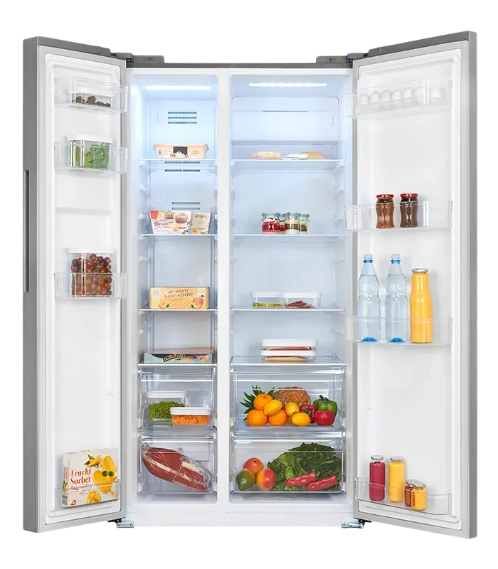 Exquisit SBS560-050D Side-by-Side Kühlschrank 560L Inoxlook NoFrost