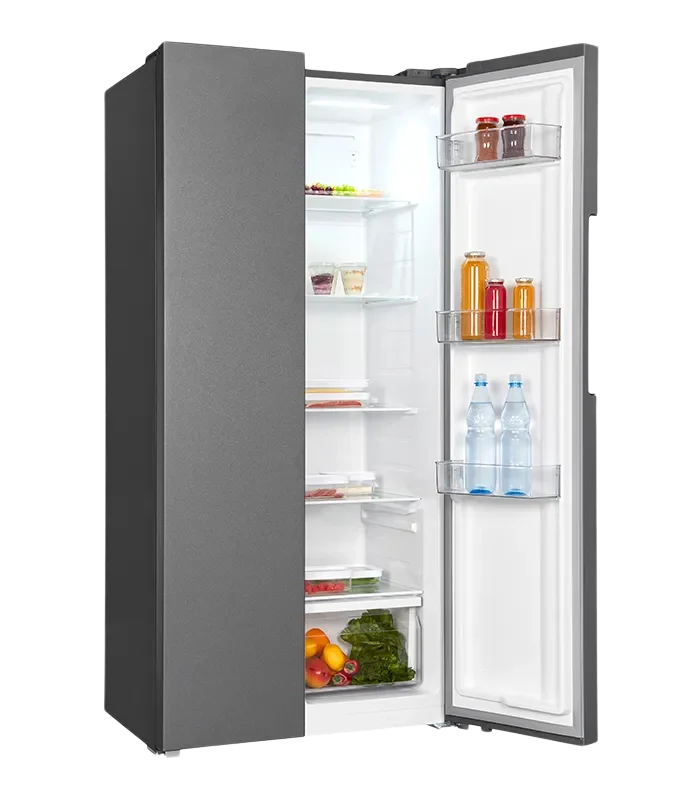 Exquisit SBS450-360E Side-by-Side Kühlschrank 450L Anthrazit NoFrost