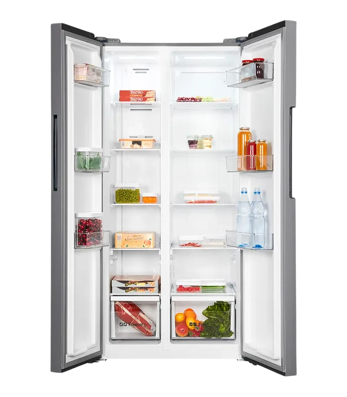 Exquisit SBS450-360E Side-by-Side Kühlschrank 450L Anthrazit NoFrost