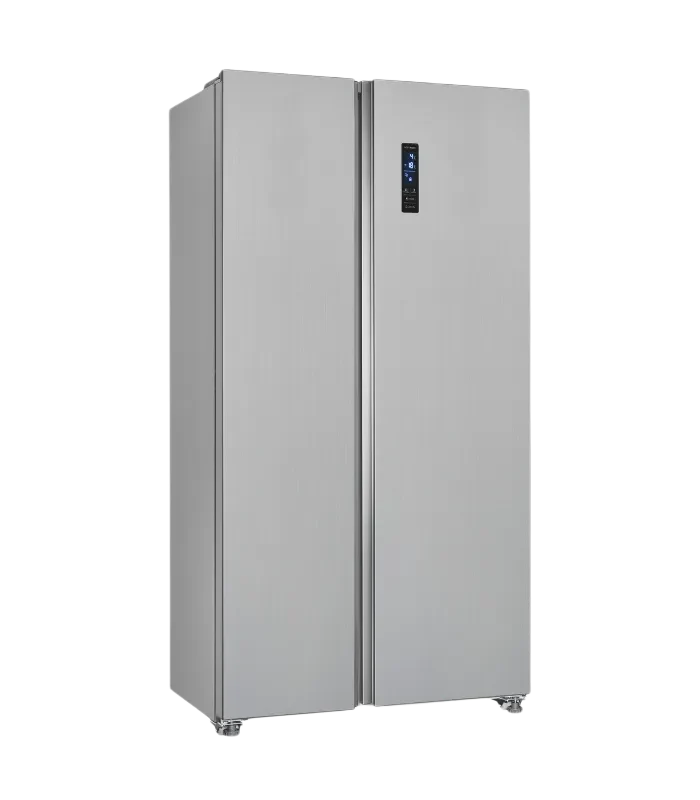 Exquisit SBS546-040E Side-by-Side Kühlschrank 546L Inoxlook NoFrost Wasserspender