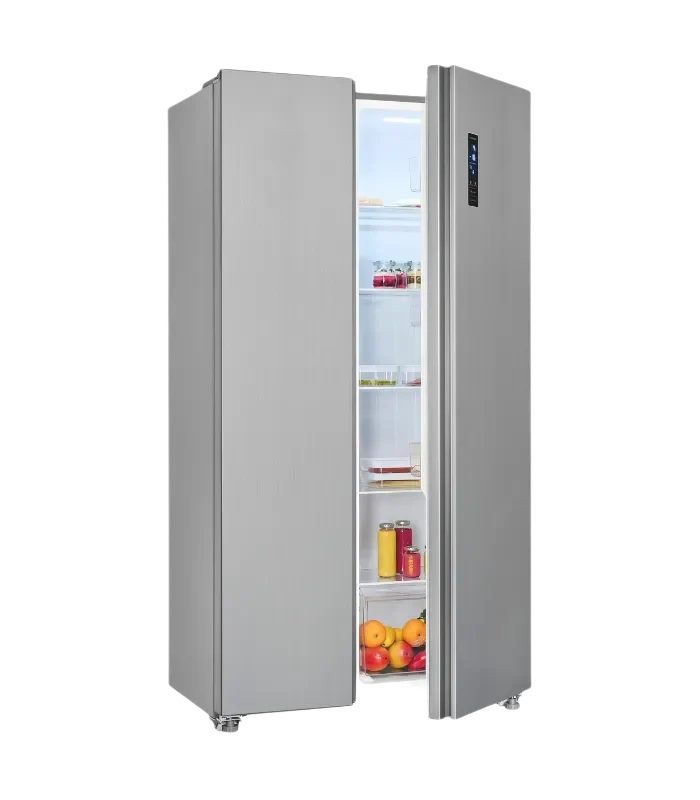 Exquisit SBS546-040E Side-by-Side Kühlschrank 546L Inoxlook NoFrost Wasserspender