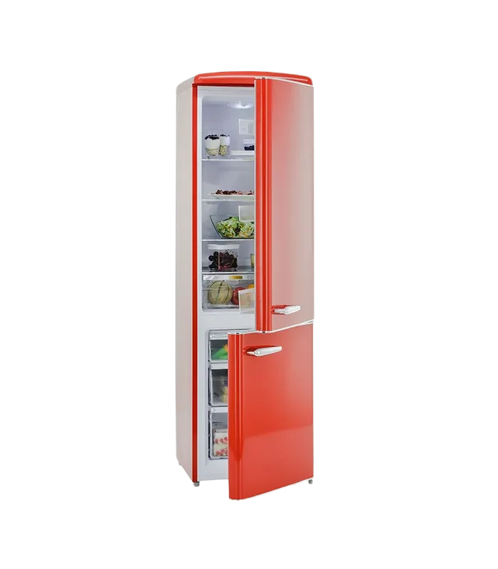 Exquisit RKGC250-70-H-160E Retro Kühl-Gefrier-Kombi 250L Rot