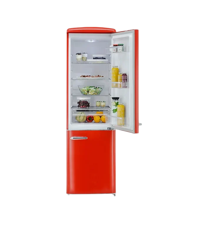 Exquisit RKGC250-70-H-160E Retro Kühl-Gefrier-Kombi 250L Rot