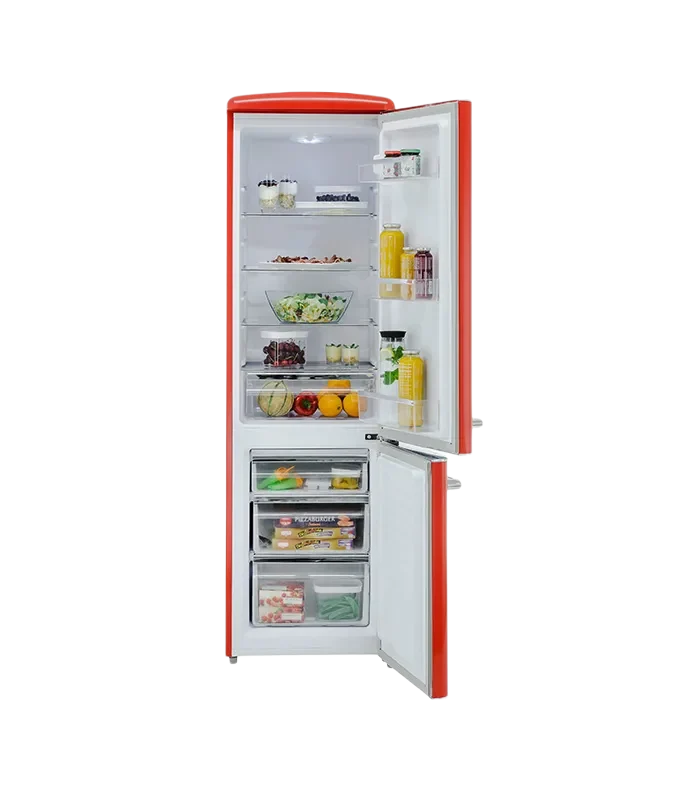 Exquisit RKGC250-70-H-160E Retro Kühl-Gefrier-Kombi 250L Rot