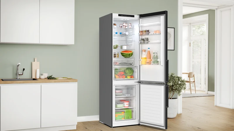 Bosch KGN39VXBT Kühl-Gefrierkombination 368L Mattschwarz NoFrost