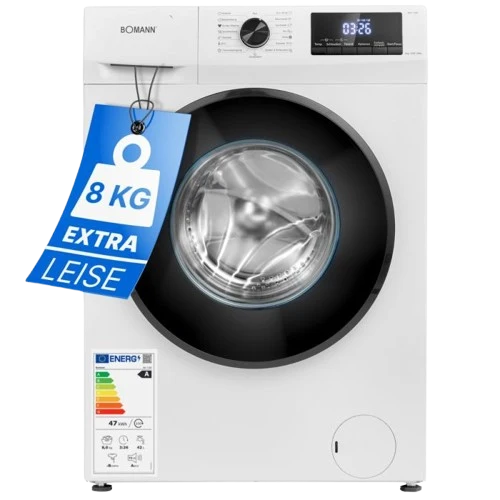 Bomann WA 7185 Waschmaschine 8kg Weiß 1400 U/Min EEK C