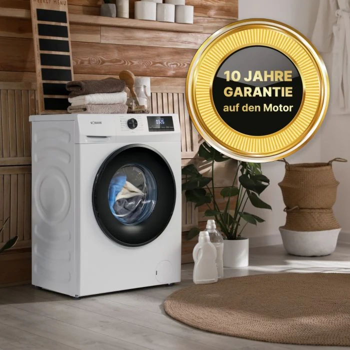 Bomann WA 7185 Waschmaschine 8kg Weiß 1400 U/Min EEK C