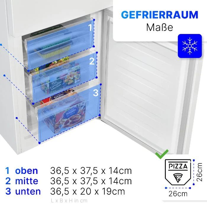 Bomann KG 184.1 Kühlschrank mit Gefrierfach 160L Weiß EEK E