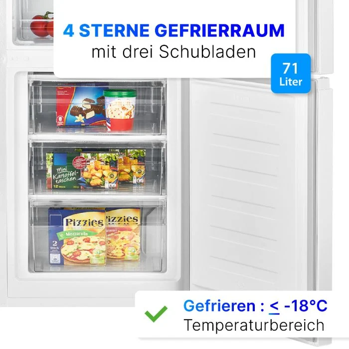 Bomann KG 184.1 Kühlschrank mit Gefrierfach 160L Weiß EEK E