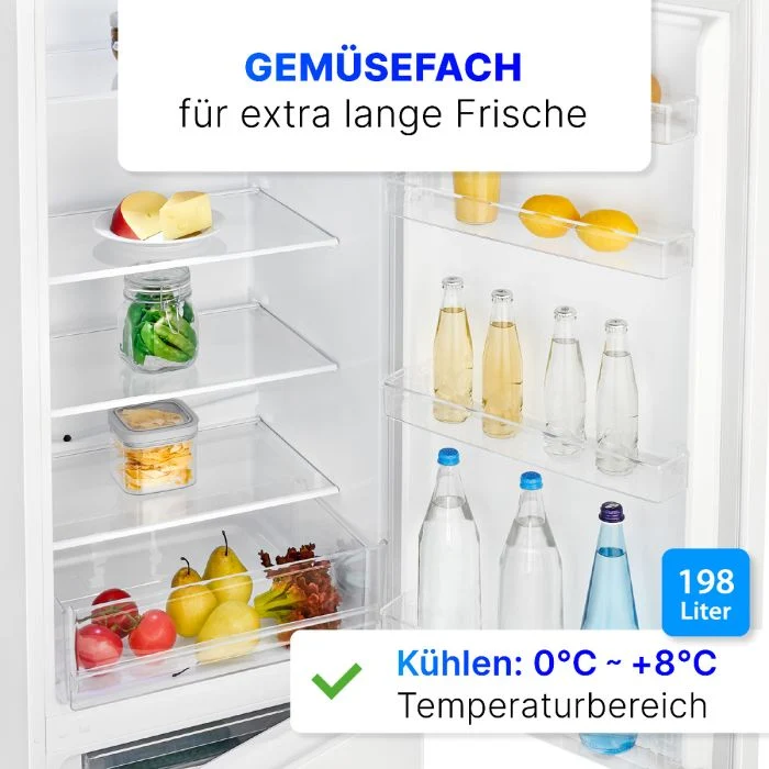 Bomann KG 184.1 Kühlschrank mit Gefrierfach 160L Weiß EEK E