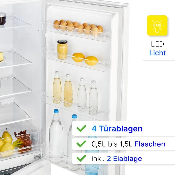 Bomann KG 184.1 Kühlschrank mit Gefrierfach 160L Weiß EEK E