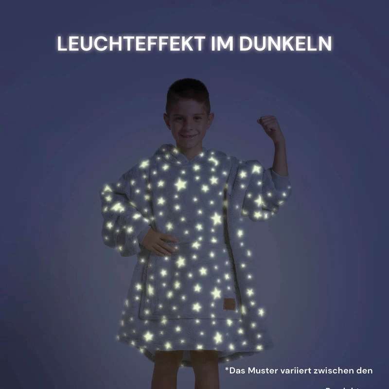 Hoodie - Kinder Kapuzendecke + Geschenk: Socken