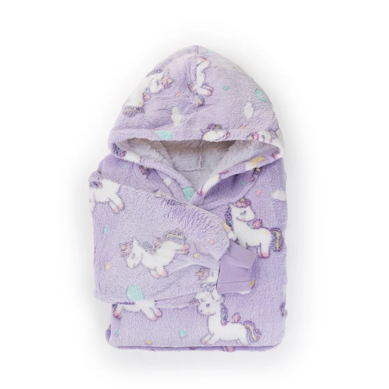 Hoodie - Kinder Kapuzendecke + Geschenk: Socken