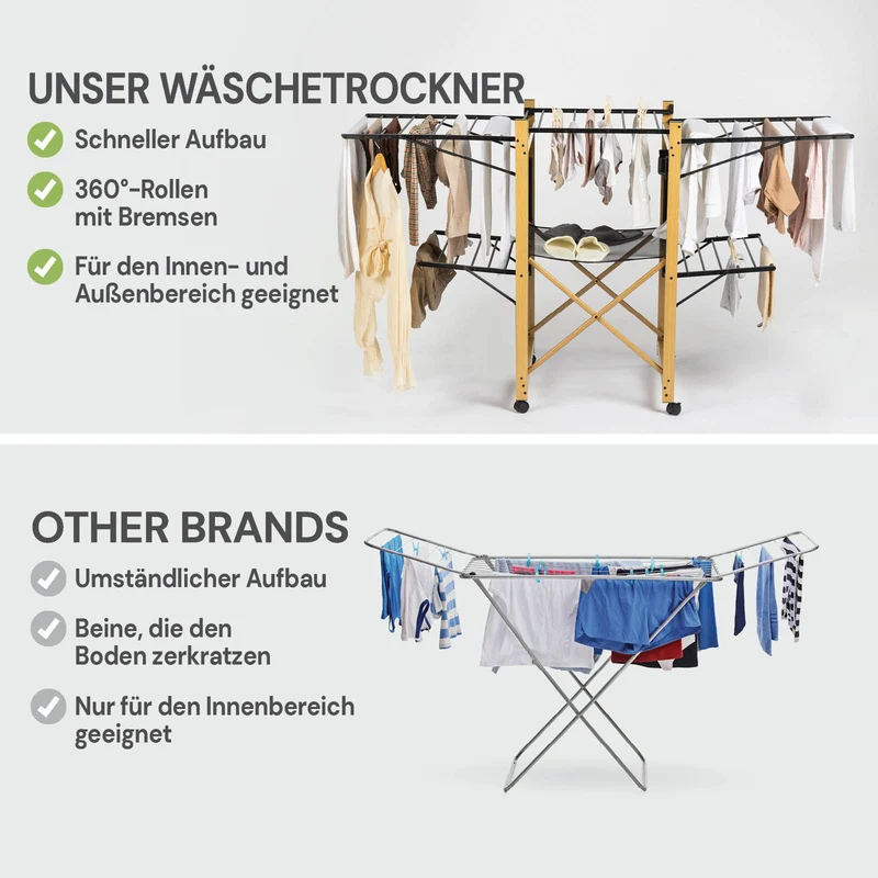 Zusammenklappbarer Wäscheständer Vitapur AirPrestige PRO
