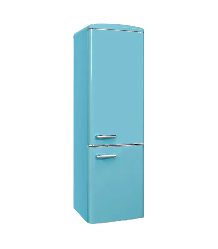 Exquisit RKGC250-70-H-160E Retro Kühl-Gefrier-Kombi 250L Taubenblau