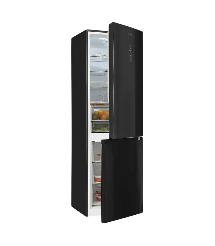 Exquisit KGC350-105-NF-040C Kühl-Gefrier-Kombination 350L Inoxlook Anthrazit NoFrost