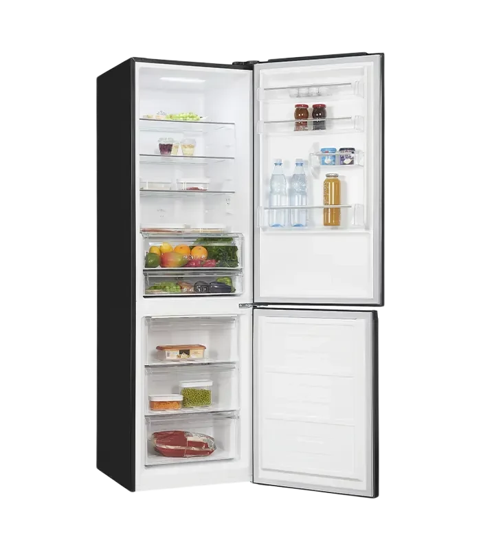 Exquisit KGC350-105-NF-040C Kühl-Gefrier-Kombination 350L Inoxlook Anthrazit NoFrost