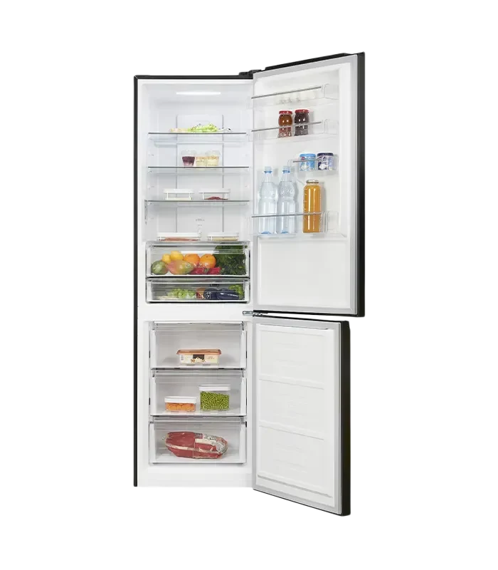 Exquisit KGC350-105-NF-040C Kühl-Gefrier-Kombination 350L Inoxlook Anthrazit NoFrost