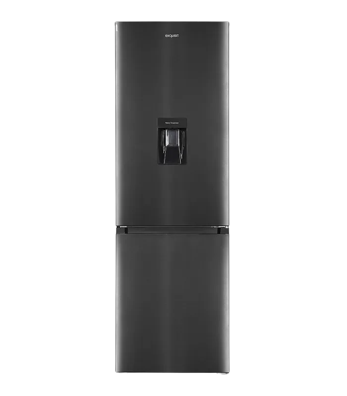 Exquisit KGC320-95-E-WS-040C Kühl-Gefrier-Kombination 320L Inoxlook Anthrazit