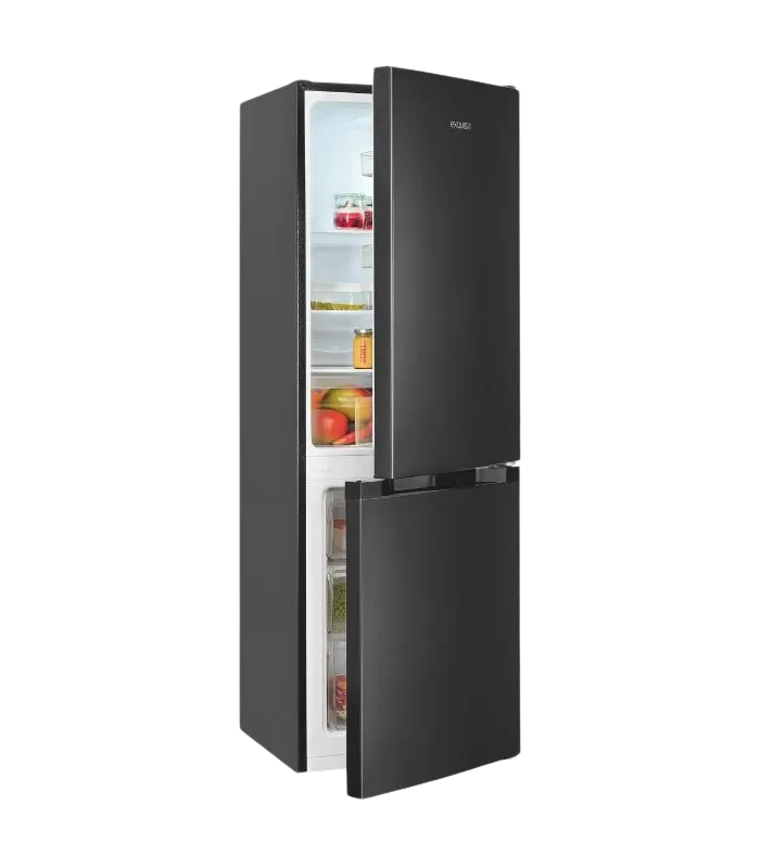 Exquisit KGC231-60-E-050C Kühl-Gefrier-Kombination 157L Inoxlook Anthrazit