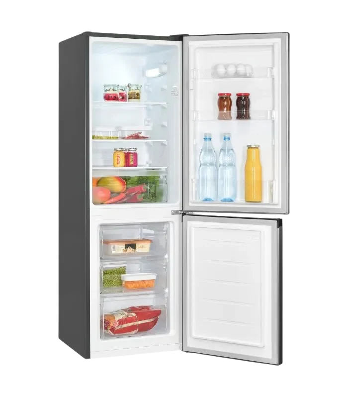 Exquisit KGC231-60-E-050C Kühl-Gefrier-Kombination 157L Inoxlook Anthrazit