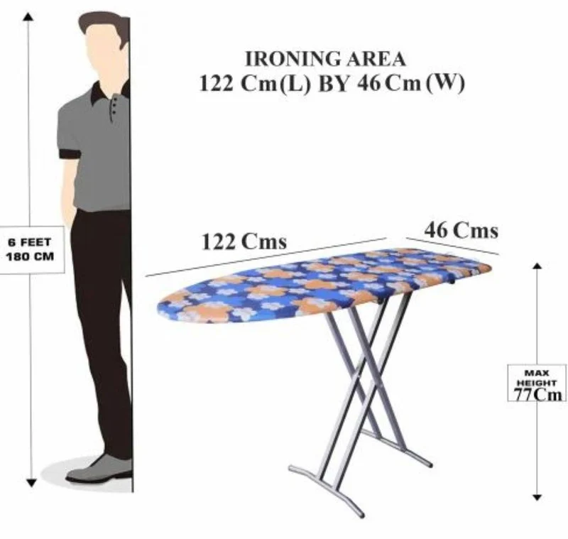 Foldable Ironing Board with Sturdy Box Bar Base