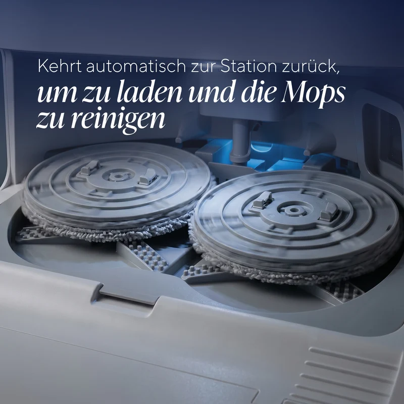 Saugroboter für Trocken- und Nassreinigung mit Selbstreinigungsstation inkl. Mopp-Reinigung SmartClean All-in-One-Station PRO Series