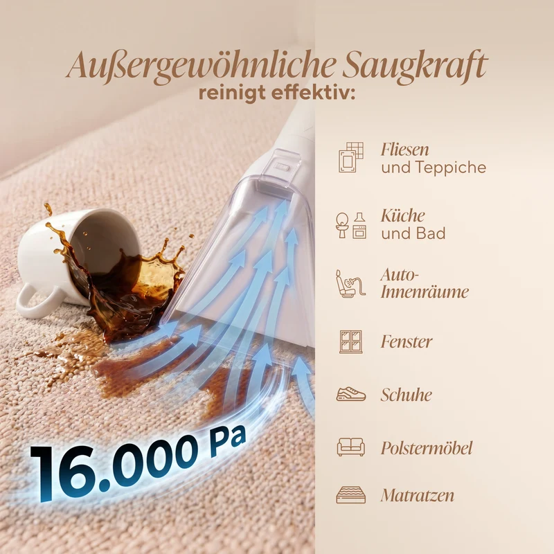 Dampf-Waschsauger StainMaster SteamPRO – zur Reinigung von Fliesen, Fugen, Küchengeräten und Schuhen