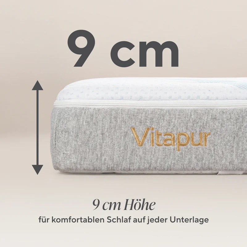 Vitapur premium wendbarer Matratzentopper iFlip RotateComfort – 9 cm