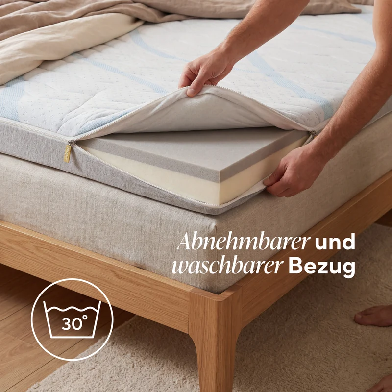 Vitapur premium wendbarer Matratzentopper iFlip RotateComfort – 9 cm