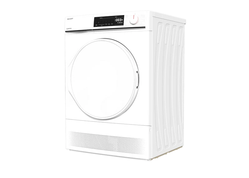 SHARP KD-NCB8S7PW91-EN Freestanding Tumble Dryer 8 kg B Class with Condenser Technology