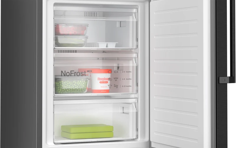 Bosch KGN39OXBT Kühl-Gefrierkombination 368L Edelstahl Schwarz NoFrost