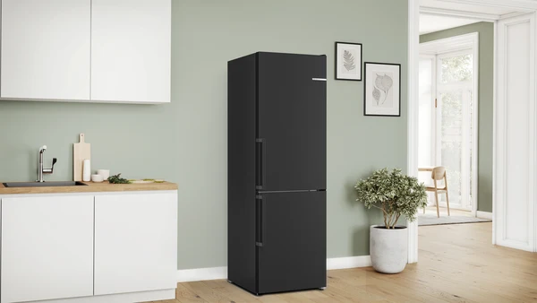 Bosch KGN36VXCT Kühl-Gefrierkombination 308L Edelstahl Schwarz NoFrost