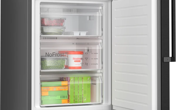 Bosch KGN36VXCT Kühl-Gefrierkombination 308L Edelstahl Schwarz NoFrost