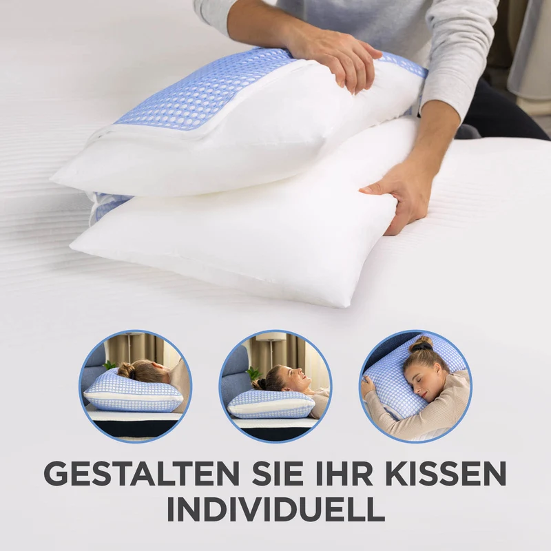 2 x Hybridkissen Vitapur MemoElite Classic – 40 x 80 cm
