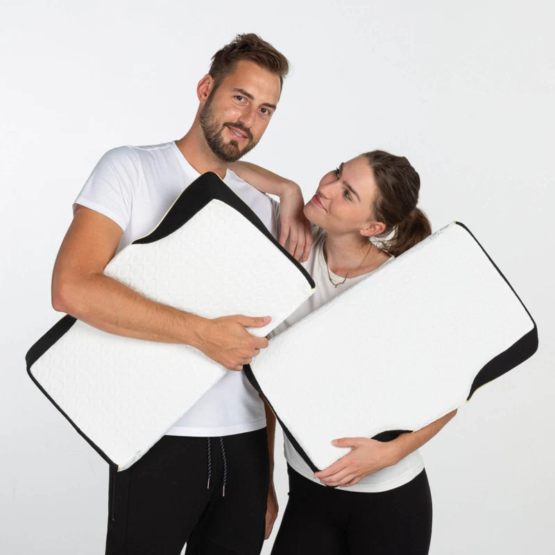 2 x anatomisches Anti-Schnarch-Kissen Vitapur MemoSilver Ionity – 57 x 34 cm
