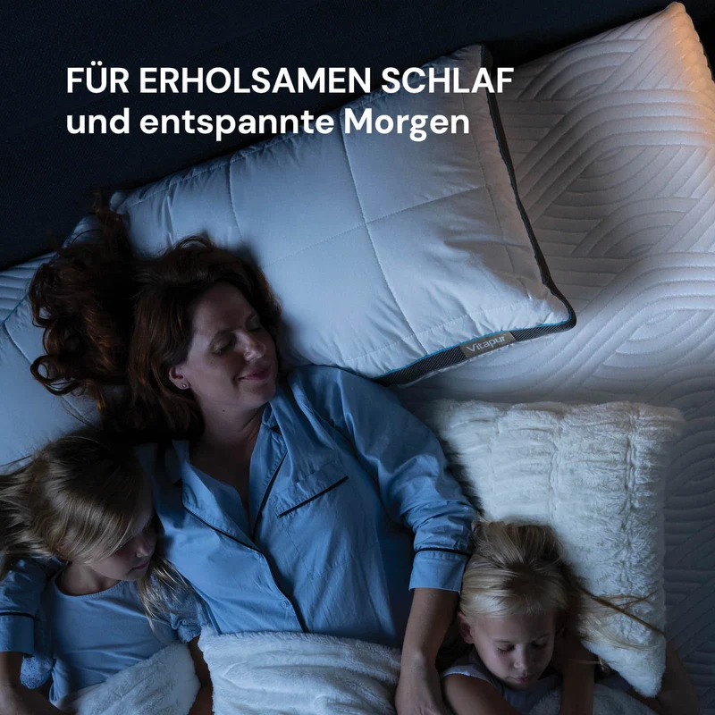 2 x Vitapur MemoSilver Premium Hybridkissen – 50 x 70 cm