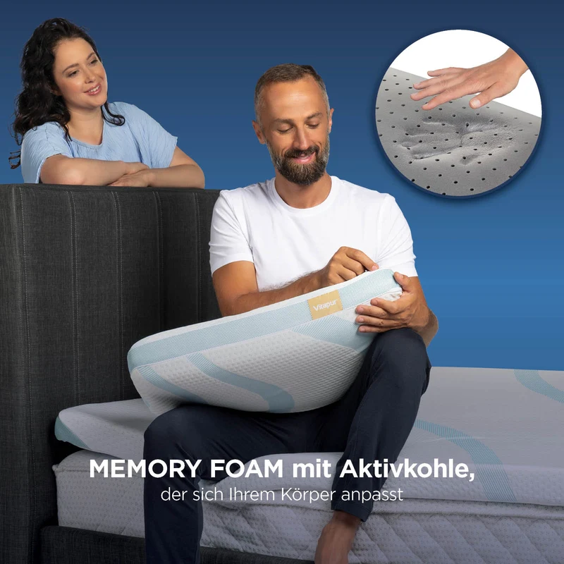 2 x Vitapur MemoSilver Premium Fresh Kissen mit Kühleffekt – 40 x 60 cm