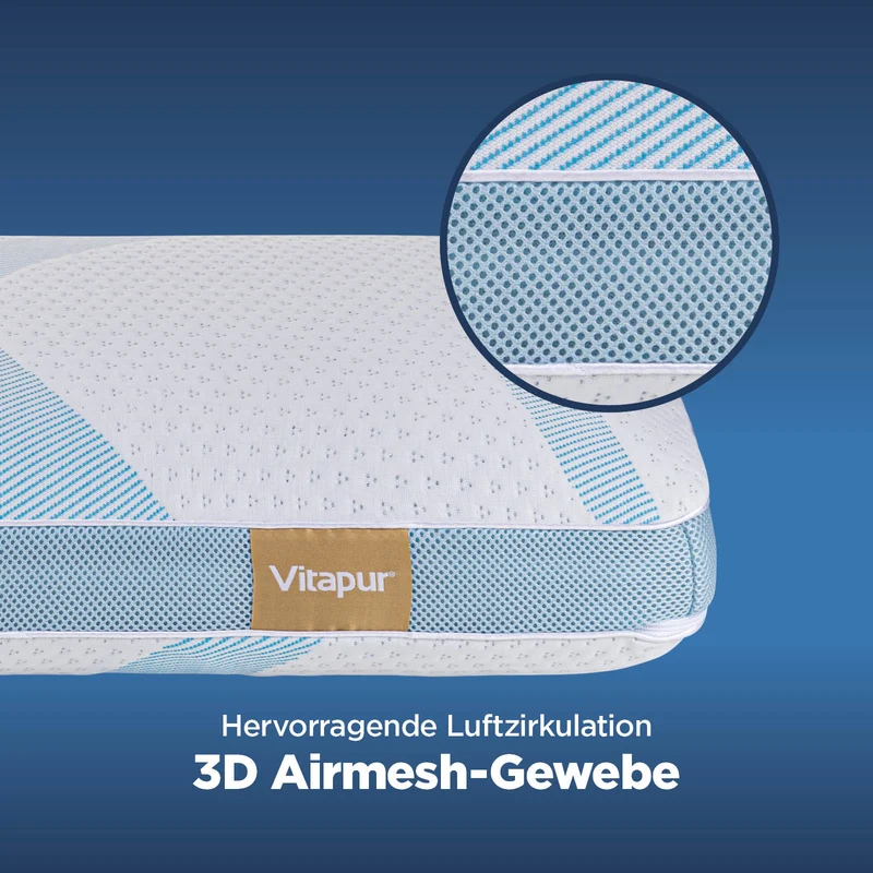 2 x Vitapur MemoSilver Premium Fresh Kissen mit Kühleffekt – 40 x 60 cm